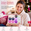 Seenelling 12 Pcs Iridescent Pastel Glass Christmas Ball Ornaments for Tree