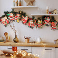 Cinnvoice 6.56 ft Vintage Christmas Banner Santa Hanging Garland Wooden
