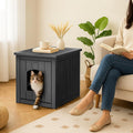 DRATO Outdoor Cat House -Weatherproof Resin Cat Houses for Cats, Durable, Easy Assembly,cat Igloo Outdoor，Durable & Insulated Shelter for Garden, Patio, or Backyard（Black，18.46 * 23.62 * 21.42）