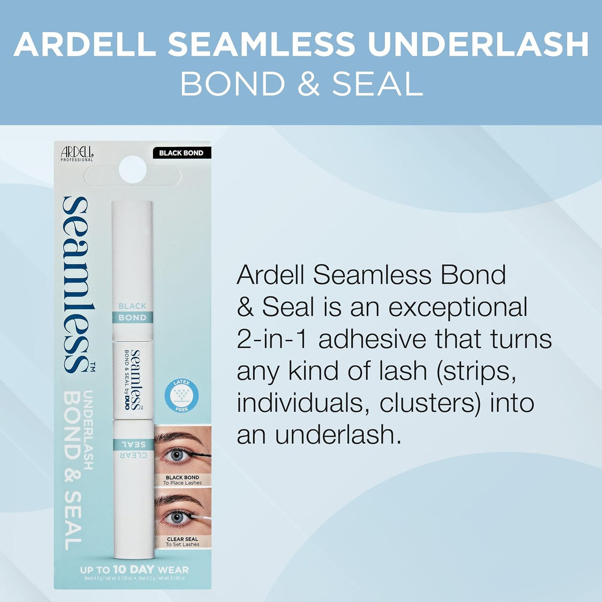 Ardell Seamless Eyelash Extension Bond & Seal, Long-Lasting Lash Adhesive and Sealant for Everyday Use