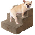 EHEYCIGA Dog Stairs for Bed 18" H, 4-Step Dog Steps for High Bed, Pet Steps for Small Dogs and Cats, Non-Slip Balanced Pet Ramp Indoor, Grey
