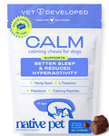 Native Pet Calming Chews for Dogs Medium Breed - 60 Calming Dog Treats - Hemp Seed, Melatonin, L-Theanine - Supports Calm Behavior - 30 Chews