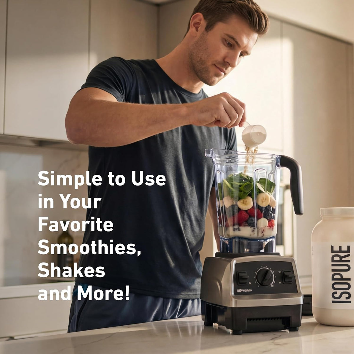 Isopure Zero Carb 100% Pure Whey Isolate Protein Powder, Gluten Free, with Vitamins, Creamy Vanilla, 25g Protein Per Serving, 3 Lbs, 44 Servings (Packaging May Vary)