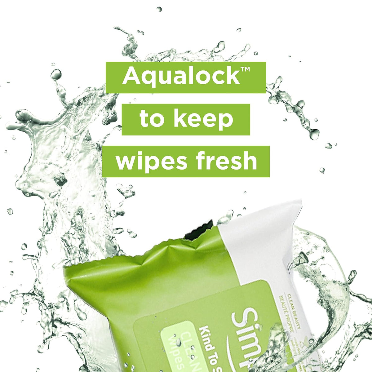 Simple Kind to Skin Facial Wipes Gentle and Effective Makeup Remover Cleansing Free from color and dye, artificial perfume and harsh chemicals 25 Wipes