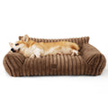 Bedsure ComfyFleece™ Shown on TV Fluffy Cute Dog Couch for Pets,30in Cream | Small & Medium Dog Bed Washable Cover,Supportive Couch Bed for Small Dogs,Pet Sofa Seen on Good Day New York,Up to 20 Lbs