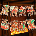 Cinnvoice 6.56 ft Vintage Christmas Banner Santa Hanging Garland Wooden