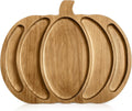 Sliner Pumpkin Charcuterie Board Wooden Fall Serving Platter Tray Dishes