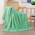 Burnt Orange Fleece Throw Blanket 50”×60” for Couch Sofa Livingroom