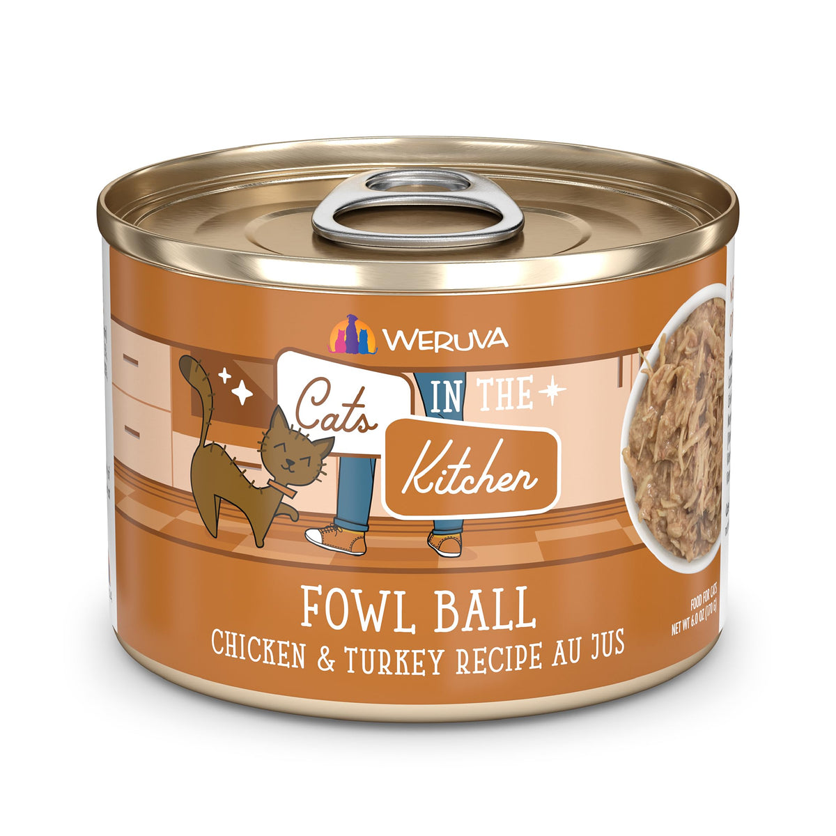 Weruva Cats in The Kitchen, Kitchen Cuties Variety Pack, Wet Cat Food, 3.2oz Can (Pack of 12)