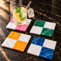 Folkulture Fall Coasters Set of 4, Boho Fall Table Decor