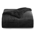 Bedsure GentleSoft Sherpa Fleece Throw Blanket for Couch, Non-Heated, Thick and Warm Throw for Women and Men, Soft Fuzzy Plush Weight Blanket for Winter, Navy, 50x60 Inches