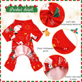 Frienda 3 Pcs Christmas Dog Pajamas,Snowman Pattern,L (fit 7.7-9.9lbs)