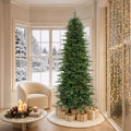 Glitzhome 15ft Prelit Artificial Christmas Tree, Vibrant Evergreen Fir with 5,000 Warm White/Multi-Color Chasing and Twinkling Lights, 13,459 PE&PVC Branch Tips, 9 Function w/Foot Pedal, Simple Setup