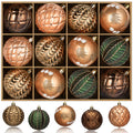 JORNOY 12CT 3.12-Inch Christmas Balls Ornaments for Tree, Red & White