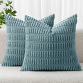 MIULEE Fall Decorative Throw Pillow Covers 18x18 Dark Rust Pack of 2
