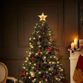 ODEETRONIC Christmas Star Tree Topper Lights, 9.5in UL Certified 3D Star Tree Topper, Double Sided Christmas Tree-top with 10 Count Incandescent Warm White Lights for Xmas Tree Home Decor, Gold