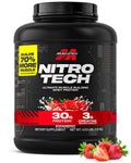 Muscletech Whey Protein Powder (Vanilla Cream, 4 Pound) - Nitro-Tech Ultimate Muscle Building Formula with Whey Protein Isolate - 30g of Protein, 3g of Creatine & 6.8g of BCAA - Packaging May Vary