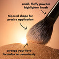 e.l.f. High Points Highlighter Brush, Soft & Tapered Face Makeup Brush For Illuminating & Creating Soft-Focus Glow, Vegan & Cruelty-Free