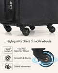 Relavel Rolling Makeup Train Case, Hairstylist Traveling Bag with 4 Wheels, Heat Insulation Full Layer, Adjustable Dividers, Hair Tools and Cosmetics Storage Organizer Trolley Suitcase Makeup Cart