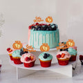 24pc Little Pumpkin Cupcake Toppers - Glitter Pumpkin Cupcake Picks - Baby Shower Decorations - Fall Harvest Theme - Kids Birthday Party Supplies