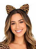 Cat Ears Headband for Women, Soft Plush Halloween Costume Accessory