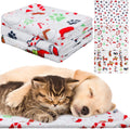 Abbylike 3 Pcs Christmas Dogs Blanket for Small Medium Puppy 30 x 20 Inch