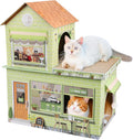 Cardboard Cat Houses for Indoor Cats Kitten Scratcher Houses Cafe Themed