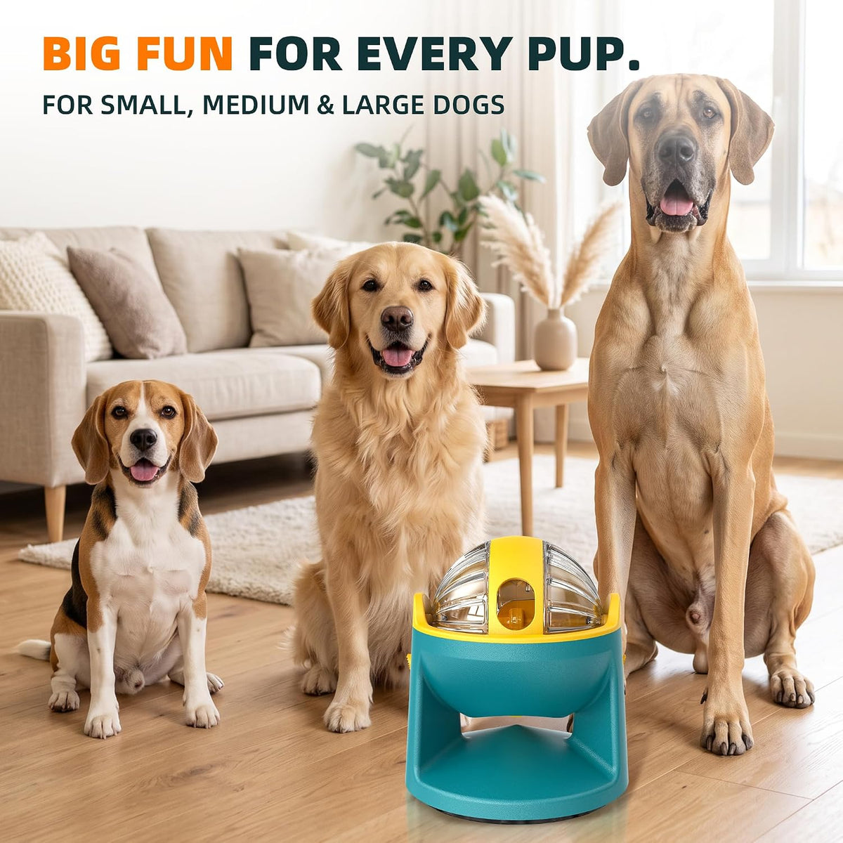 2-in-1 Dog Puzzle Toy, Interactive Treat Dispensing Ball