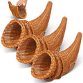 Dandat 1 Pcs Fall Cornucopia Basket Centerpiece 13.78 Inch, Imitation Vine