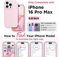 GolbinBox Magnetic for iPhone 16 Pro Max Case, Silicone Cover, Chalk Pink