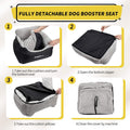 BurgeonNest Dog Car Seat for Small Dogs & Cats Under 25 lbs,Black