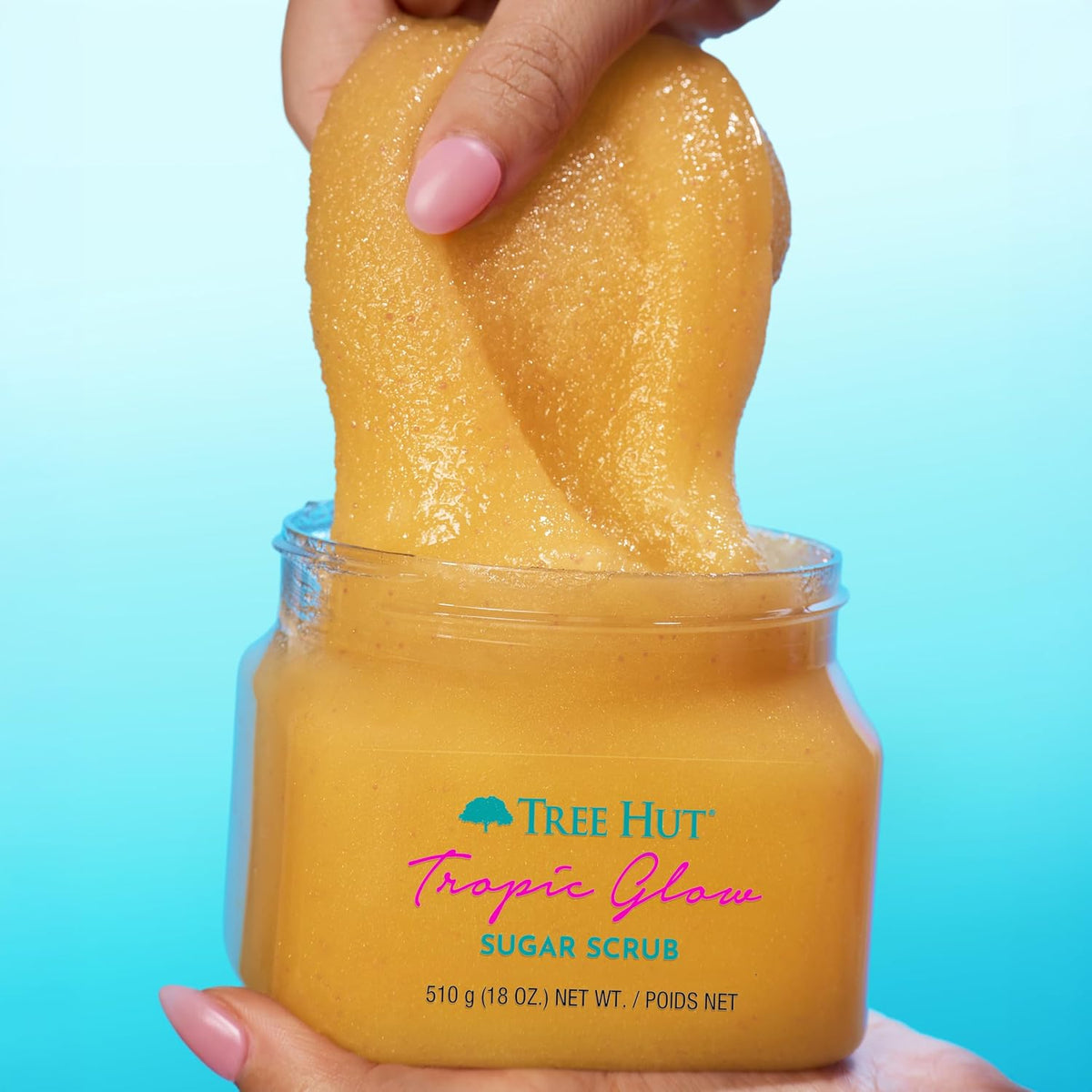 Tree Hut Body Scrub, Tropic Glow, 18 Oz | Exfoliating & Hydrating Sugar Scrub with Shea Butter & Essential Oils, Smooth Skin, Body Exfoliator For All Skin Types