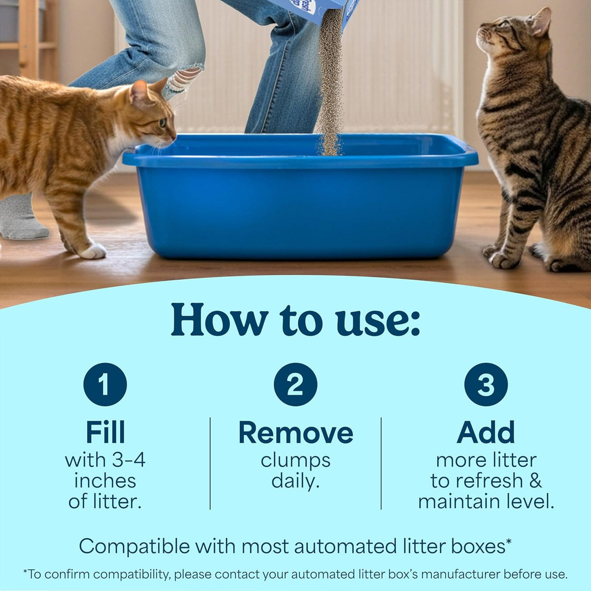 Fresh Step Advanced Clean Paws Multi Cat Clumping Litter with Febreze Freshness, Low Tracking, 18.5 lb. Box, Pack of 2