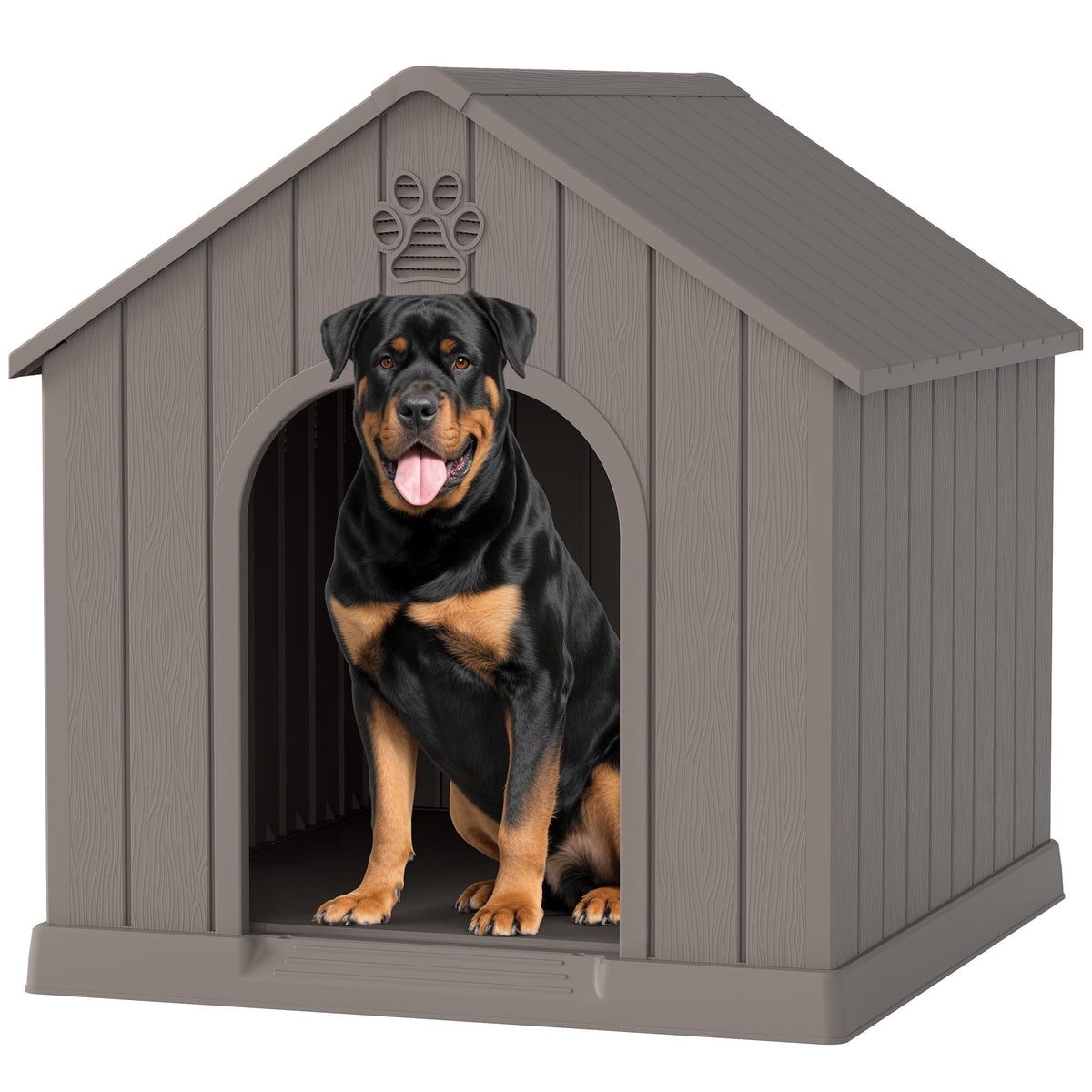 Bifanuo Dog House Outdoor Indoor for Small Dogs - Plastic Pet Shelter, Easy-Assemble & Weather-Resistant for Living Room, Balcony (Blue, 18" L x 22.4" W x 22.2" H)