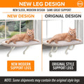 K&H Cat Window Perch Kitty Sill - Cat Window Hammock Bed with Strong Support Holds 40 lbs, Cushioned Windowsill Bed for Indoor Cats, Washable Cover, Cream Fleece, 24 x 14 Inches
