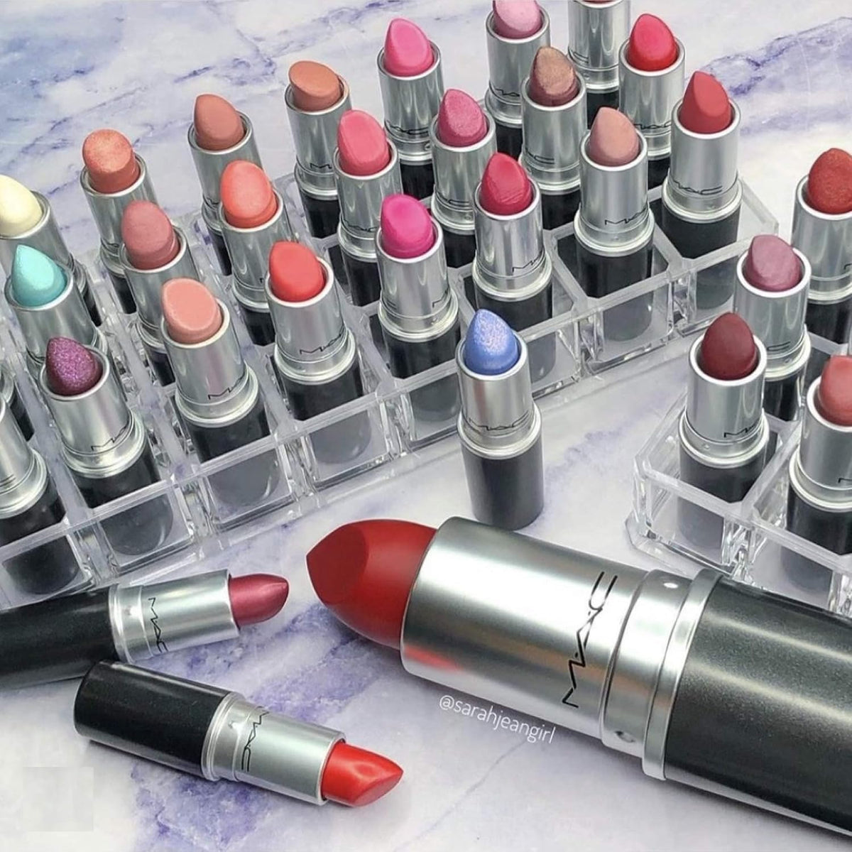 byAlegory Premium Beauty Organization Acrylic Lipstick Organizer & Beauty Container 24 Space Storage (Clear)