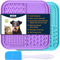 LUKITO Lick Mat for Dogs & Cats 2 Pack, Slow Feeder Licking Pad with Suction Cups for for Anxiety Relief and Boredom Reducer, Perfect for Bathing Grooming
