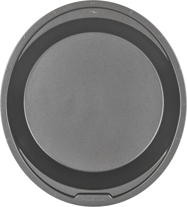 GoodCook Everyday Pie Pan Scratch-Resistant Nonstick Heavy Duty Steel Construction with Wide Rim, 9-Inch, Gray