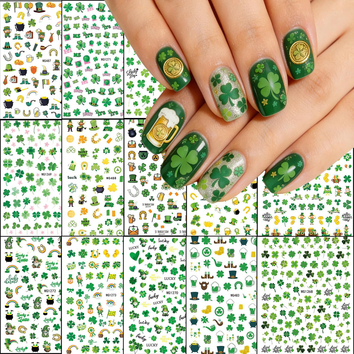 Halloween Nail Art Stickers Cute Ghost Pumpkin 3D Self-Adhesive Nail Decals Bat Cat Skull Designs Nail Decorations Halloween DIY Manicure Supplies for Women Girls&Kids 6Pcs