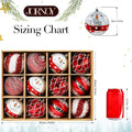JORNOY 12CT 3.12-Inch Christmas Balls Ornaments for Tree, Red & White