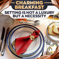 Thanksgiving Napkin Rings Set of 12 Gold Leaf, Christmas Napkin Rings