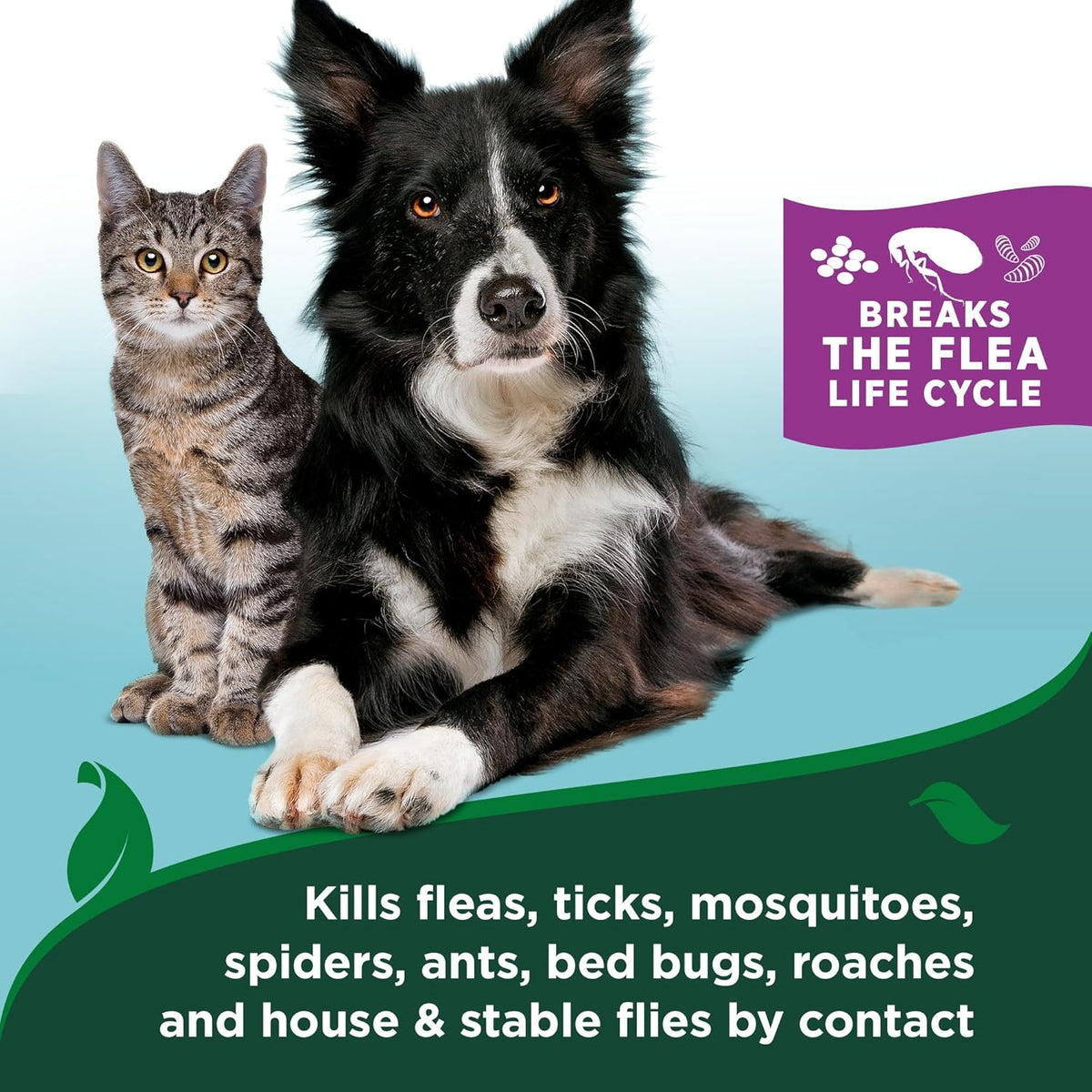 Vet’s Best Flea & Tick Home Spray for Cats – Plant-Based Flea and Tick Treatment with Cotton Spice Scent – Gentle Flea Mist for Indoor Use – Made in USA Natural Cat Flea Control – 32 oz