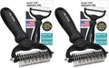 Maxpower Planet Original Pet Grooming Rake - Double-Sided Deshedding Dematting Tool, Undercoat Rake for Dogs & Cats, Extra-Wide Dog Grooming Brush & Deshedder Comb for Long Hair, Reduces Shedding 95%