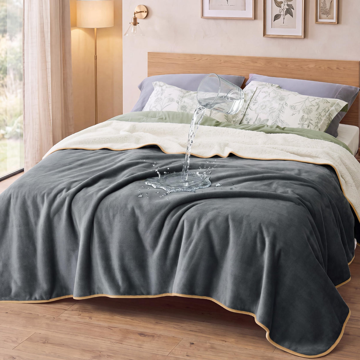 Bedsure Waterproof Dog Blankets for Small Dogs Soft Cat Blanket Warm,25X35