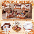 4 Pcs Thanksgiving Storage Basket Empty with Handles, Large Fabric