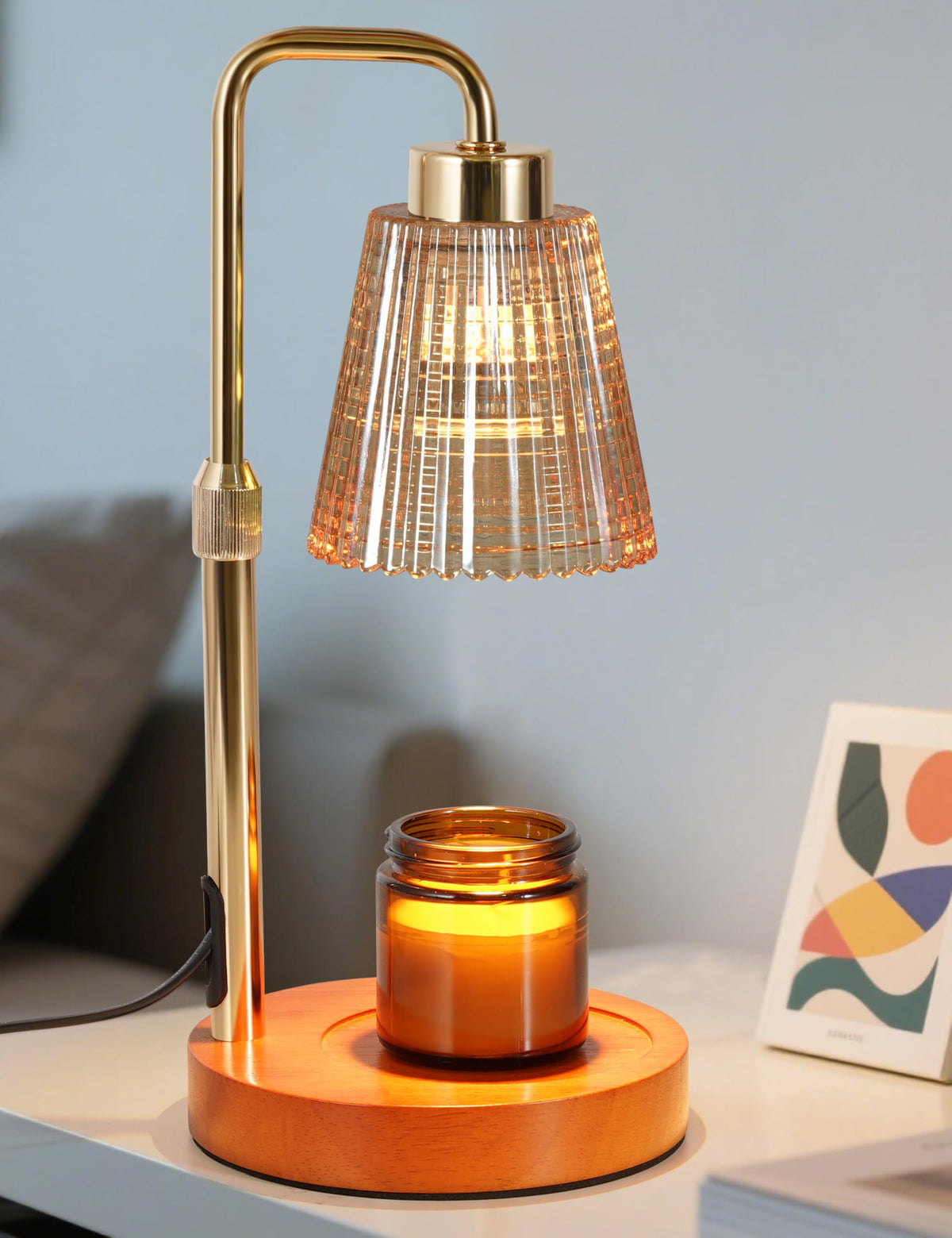 GODONLIF Candle Warmer Lamp with Timer, Birthday Gifts for Women Home Decor | 24h Cycle Timer Dimmable Wax Melt Warmer with 2 Bulbs, Fall Decor for Home Living Room Halloween Decorations Gifts for Mom