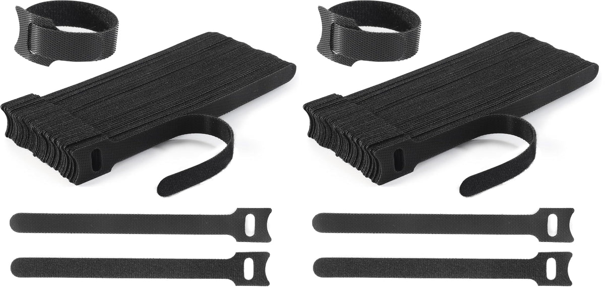 Nettbe 60 PCS 6 Inches Reusable Cable Ties, Adjustable Cord Straps Wire Organizer Cord Wrap and Hook Loop Cable Management