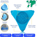 Aquapaw Silicone Dog Lick Mat - Suction Cup Slow Feeder Pad - Calming Bath Time Aid & Dog Grooming - Stress Relief & Pet Enrichment - Pack of 2 - XL & Small, Blue