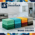 DecorRack 100% Cotton Kitchen Towels 15x25 in, Rustic Set (Pack of 4)