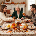 30 Pcs Velvet Fall Pumpkins Set with Leaves, Acorns & Pine Cones